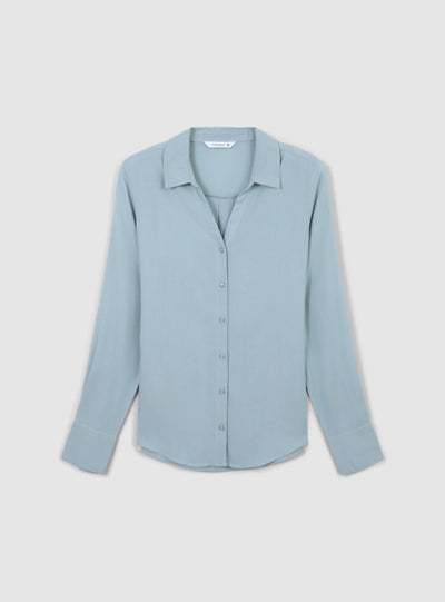 Camicia ampia a tinta unita