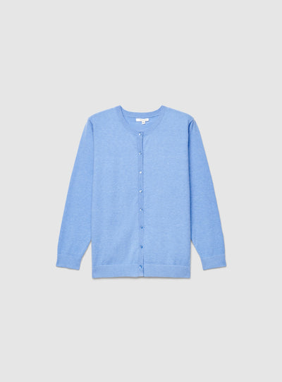 Cardigan con bottoni e scollo tondo