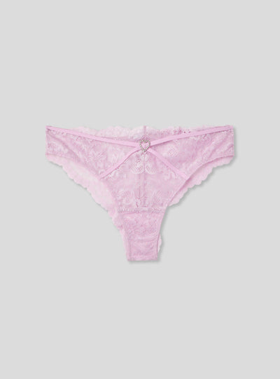 Slip brasiliana in pizzo con cuore