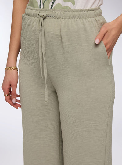 Pantalon large avec cordon de serrage