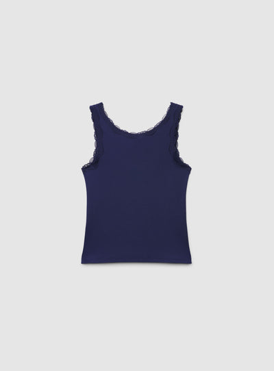 Top con bordi in pizzo
