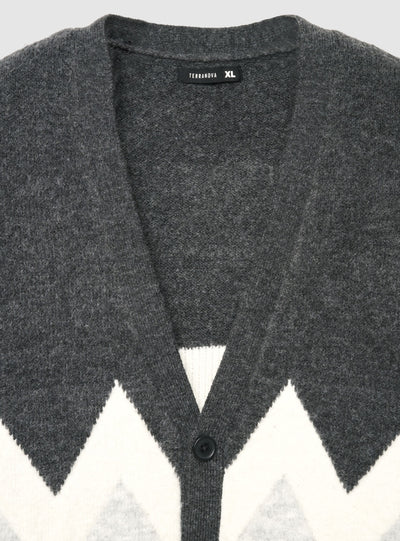 Cardigan con motivo rombi
