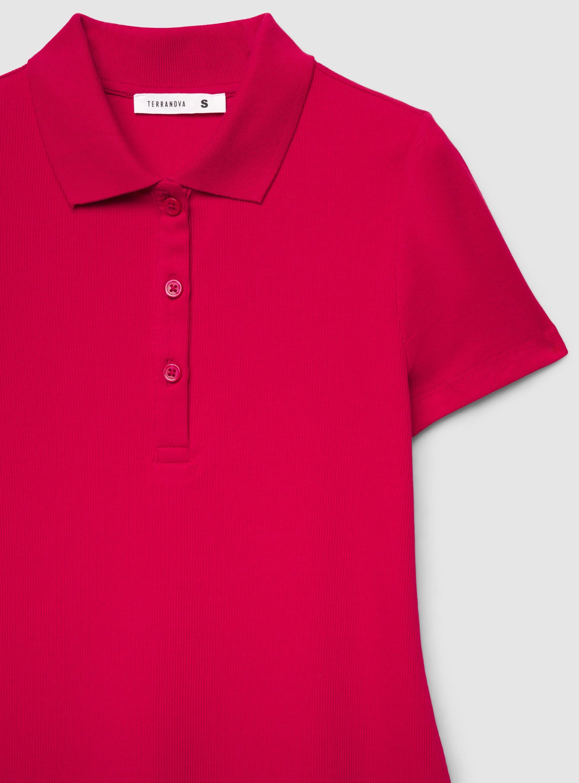 Solid colour polo collar dress - Terranova Solid colour polo collar dress - Terranova