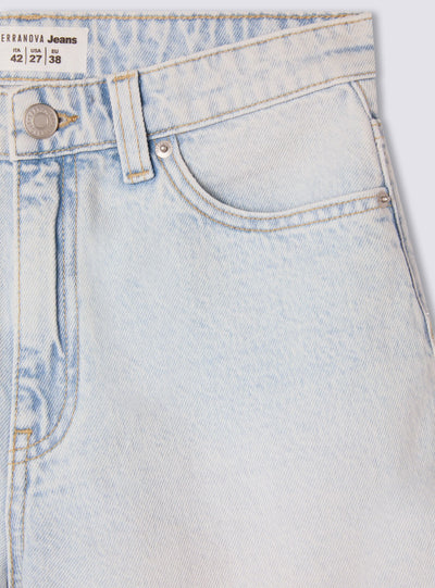 Shorts mom chiari in denim