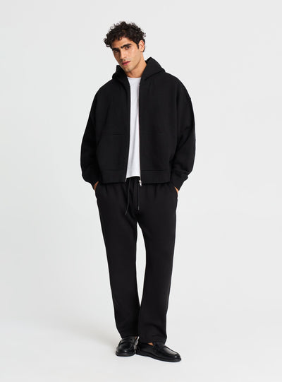 Felpa crop con cappuccio e zip