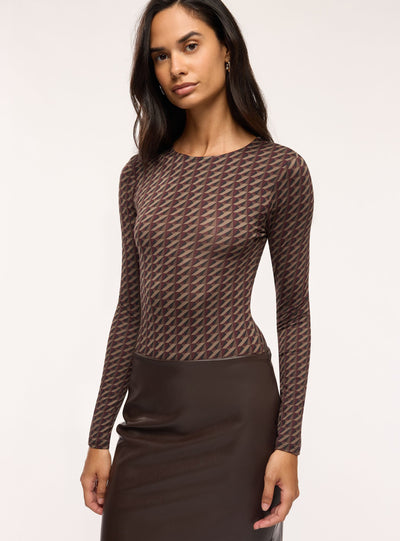 Body con fantasia geometrica