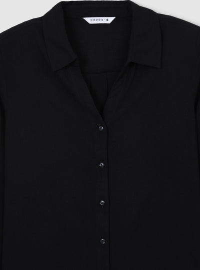 Camicia ampia a tinta unita