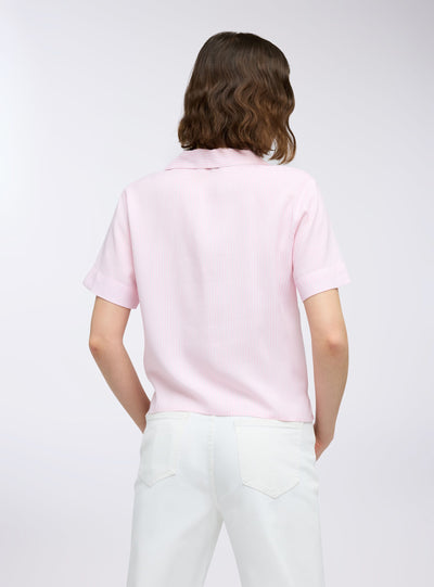 Camicia ampia a righe con revers