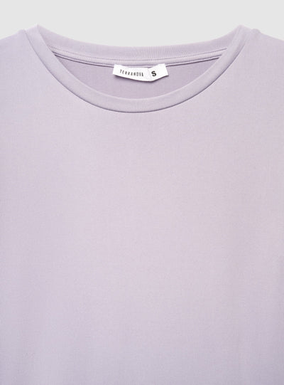 T-shirt manica lunga a tinta unita
