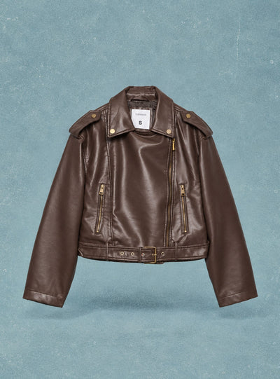 Giubbotto biker con cintura