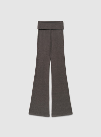 Leggings lunghi a zampa con baschina