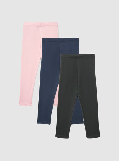 Pack 3 leggings lunghi tinta unita