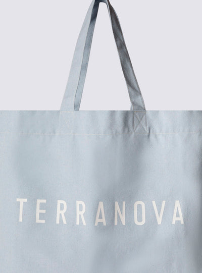 Borsa shopper grande in tela con logo