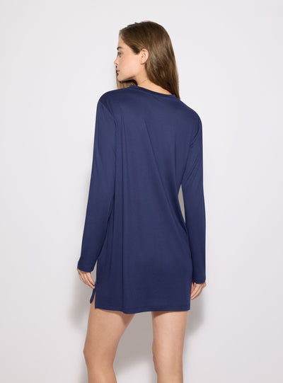 T-shirt pigiama maxi con stampa