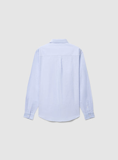 Camicia a maniche lunghe tinta unita con taschino