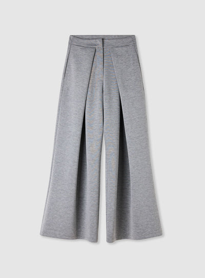 Pantaloni wide leg con pannelli frontali