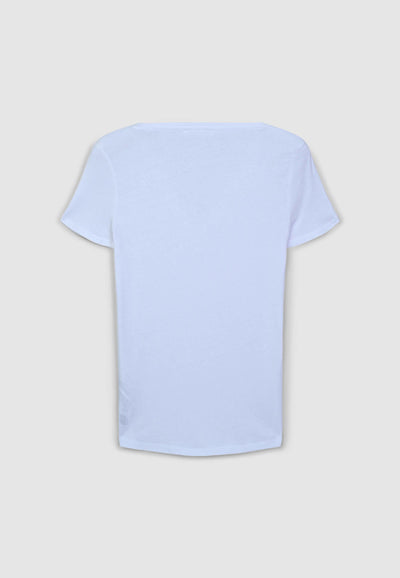 Camiseta de cuello en V lisa