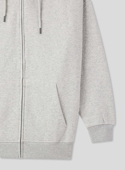 Felpa maxi con cappuccio e zip