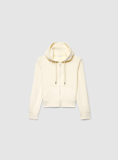Felpa con cappuccio e zip tinta unita