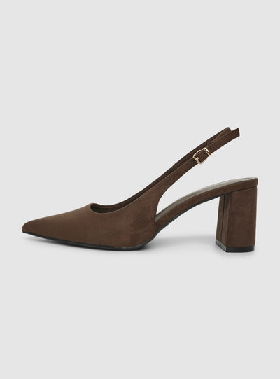 Décolleté slingback con tacco a blocco
