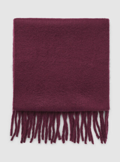 Sciarpa maxi con frange tinta unita