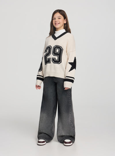 Jeans wide leg dégradé