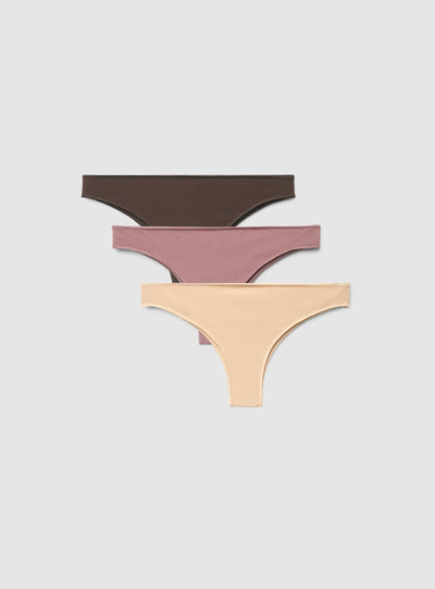 Pack 3 slip brasiliana a tinta unita