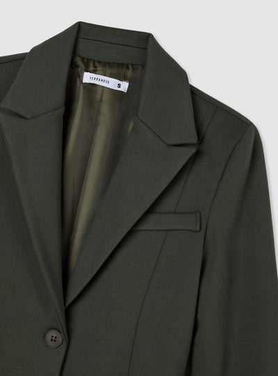 Single-breasted solid colour jacket