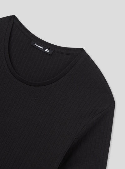 T-shirt a costina tinta unita