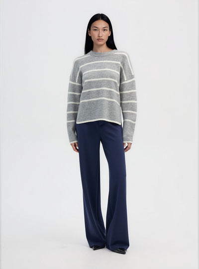 Pantaloni wide leg tinta unita