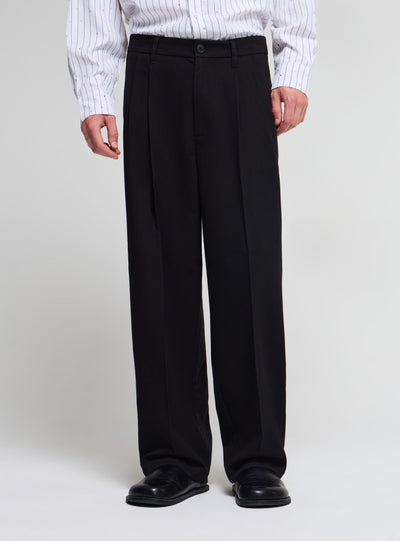 Pantaloni lunghi super baggy a tinta unita