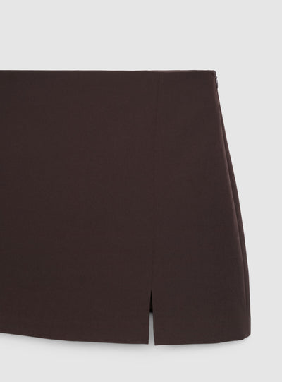 Jednobarevná skort sukně s rozparkem