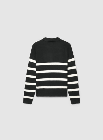 Maglia a righe con colletto polo