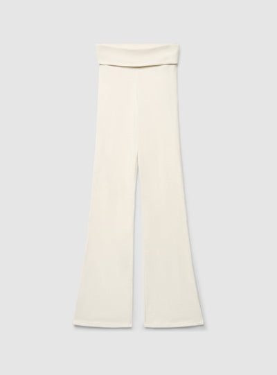 Leggings lunghi a zampa con baschina