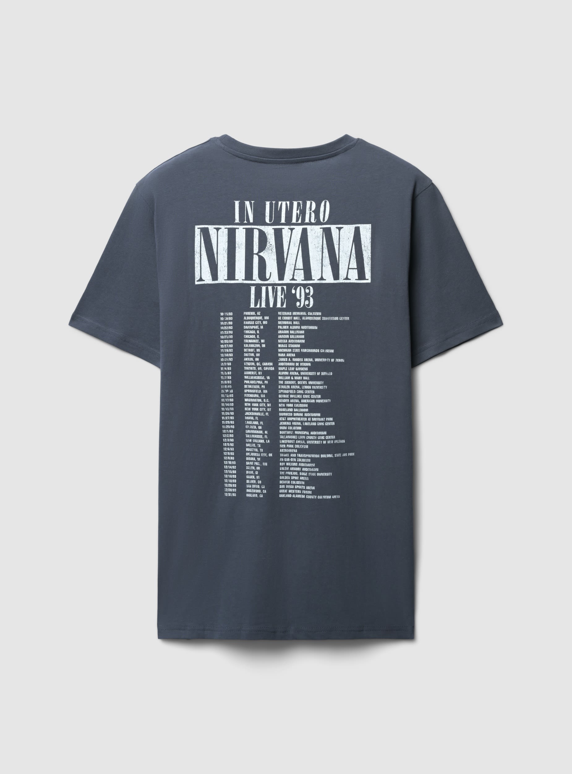 Nirvana® print T-shirt front/back – Terranova