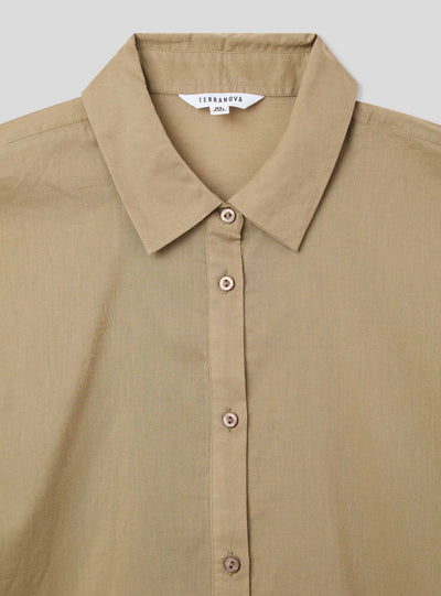 Maxi shirt with three-quarter sleeves