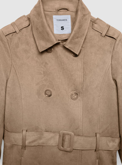 Trench medio con cintura