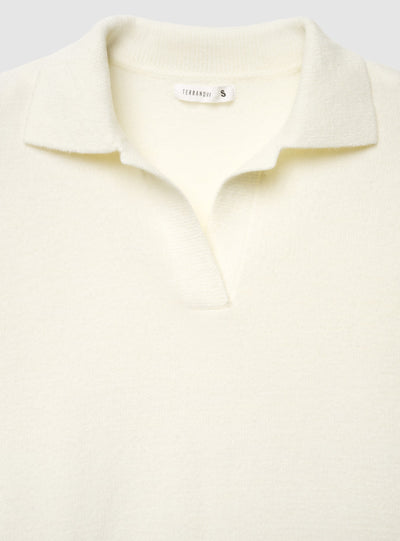 Maglia con collo polo a tinta unita