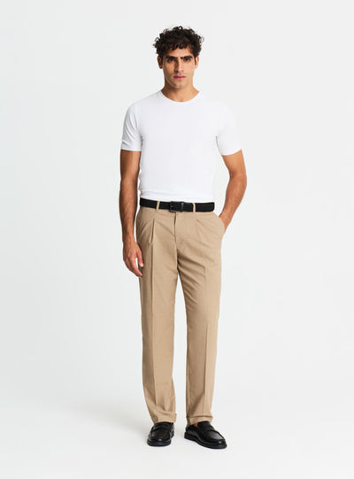 Pantaloni chino regular a tinta unita
