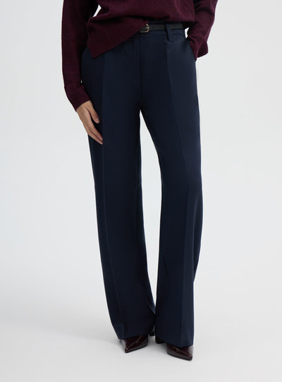 Pantaloni wide leg a tinta unita