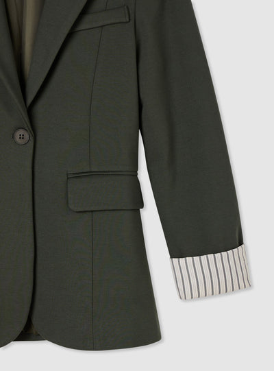 Single-breasted solid colour jacket