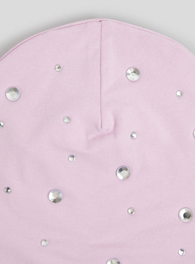 Jersey cap with rhinestones