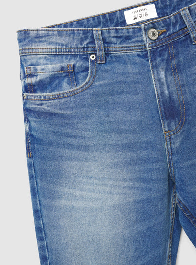 Jeans straight a tinta unita