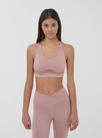 Bra top sportivo con trasparenze