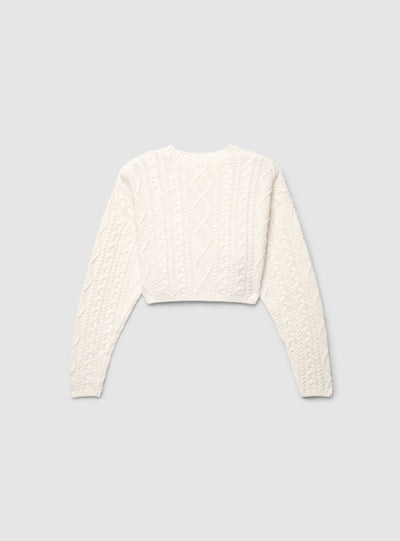 Maglia crop ampia a trecce