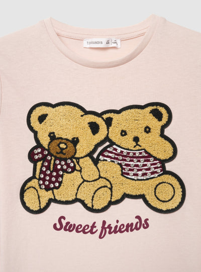 T-shirt con stampa orsetti