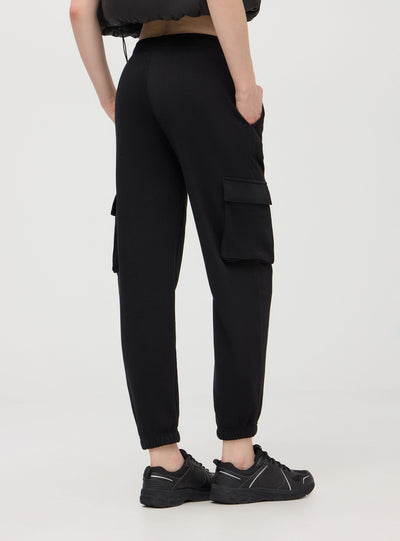 Pantaloni cargo a vita alta