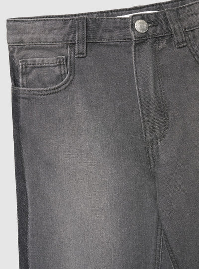 Jeans wide leg con stelle di borchie