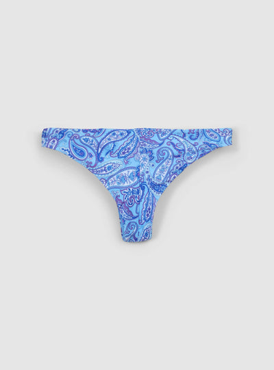 Slip brasiliana bikini con stampa cachemire