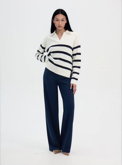 Wide-Leg-Hose aus Scuba
